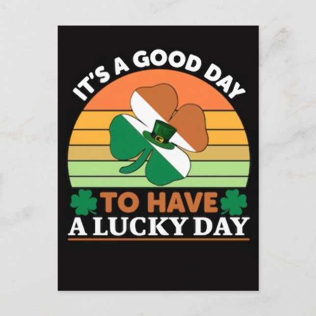 Carte Postale Funny Lucky Goose St Patricks Day Design (Devant)