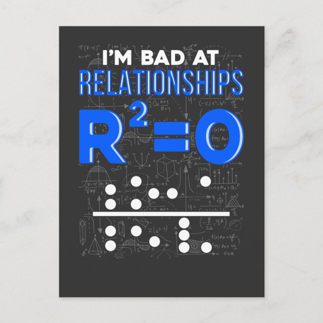 Carte Postale Funny Math Relation Pun Math Enseignant (Devant)