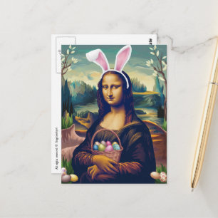 Carte Postale Funny Mona Lisa Pâques