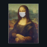 Carte Postale Funny Monalisa Porte Coronavirus Masque facial<br><div class="desc">Funny Monalisa Porte Coronavirus carte postale de masque facial.</div>
