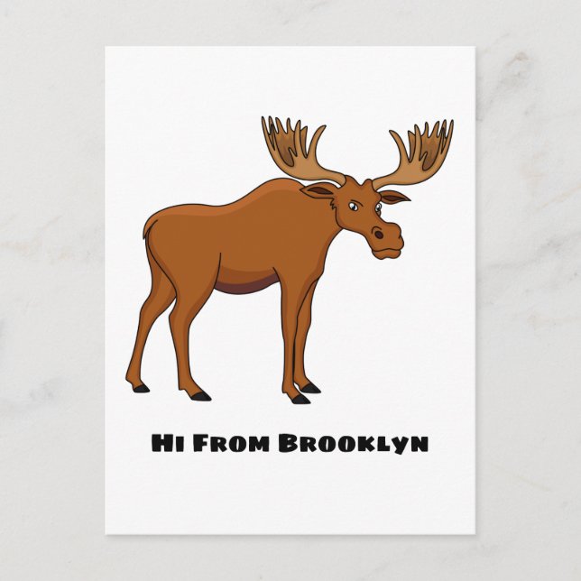 Carte Postale Funny moose (Devant)