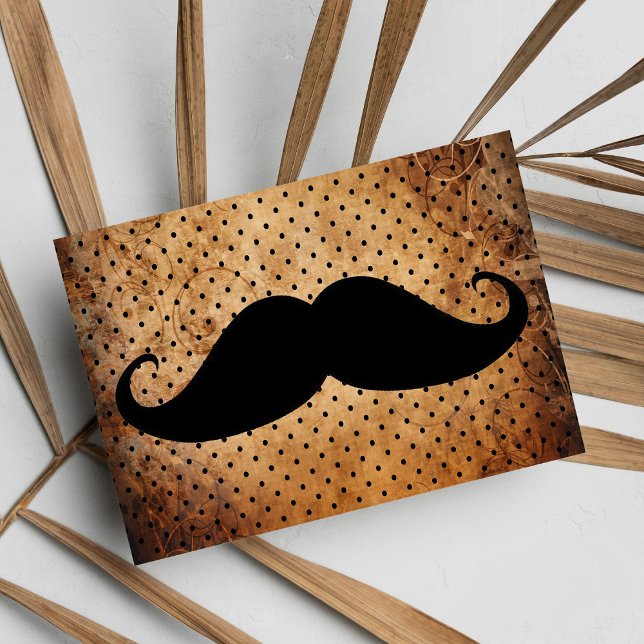 Carte Postale Funny Moustache noire (Funny Black Mustache Postcard)