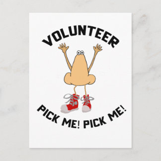 Carte Postale Funny Nez Volontaire Choisissez-moi Dessin