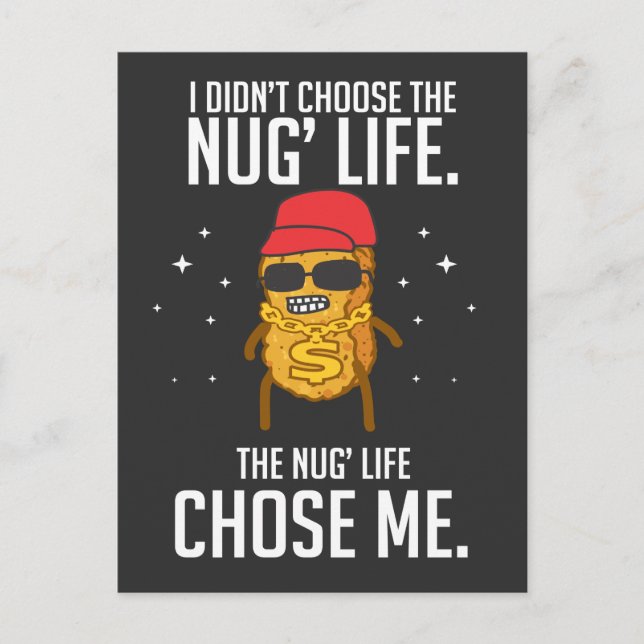 Carte Postale Funny Nug Life Design Poulet Nugget (Devant)
