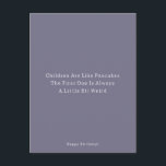 Carte Postale Funny Older Sibling Pancakes Happy Birthday Card<br><div class="desc">Carte (10, 8 x 14, 2 cm) - Children Are Like Pancakes,  The First One Is Always A Little Bit Weird,  Happy Birthday!,  Purple</div>