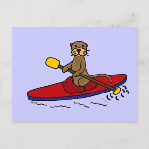 Carte Postale Funny Otter Kayaking