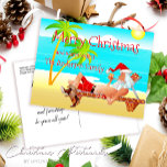 Carte Postale Funny Père Noël Beach voeux de Noël<br><div class="desc">Apportez du soleil et des sourires à la saison des fêtes avec cette Funny Père Noël Beach Christmas Greys Postcard. Idéal pour tous ceux qui rêvent d'un Noël chaud, ce design léger met en valeur le froid du Père Noël à la plage dans son costume rouge emblématique, des vibrations tropicales...</div>
