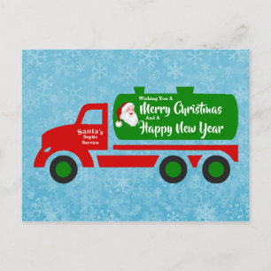Carte Postale Funny Père Noël Septic Christmas Truck Votre salut
