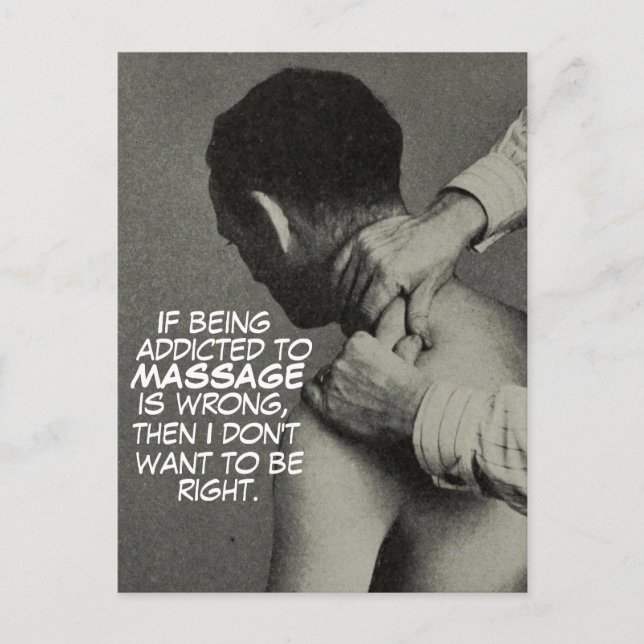 Carte Postale Funny PERSONNALISABLE Vieux Timey Massage Vintage  (Devant)