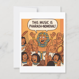 Carte Postale Funny Pharaon égyptien   Musique pharaonique