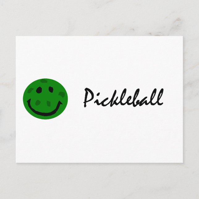 Carte Postale Funny Pickleball Green Face (Devant)