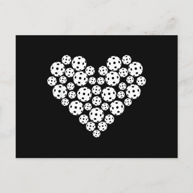 Carte Postale Funny Pickleball Love Heart Shape Valentine (Devant)