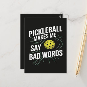 Carte Postale Funny Pickleball me fait dire des gros mots