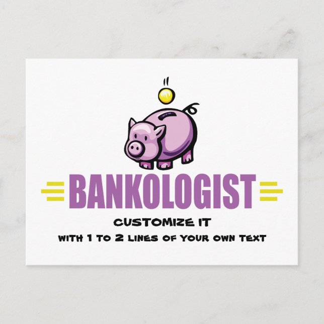 Carte Postale Funny Piggy Bank (Devant)