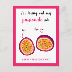 Carte Postale Funny Pink Passion Fruit Valentines