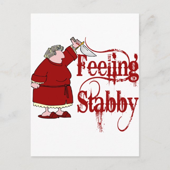 Carte Postale Funny PMS Stabby (Devant)