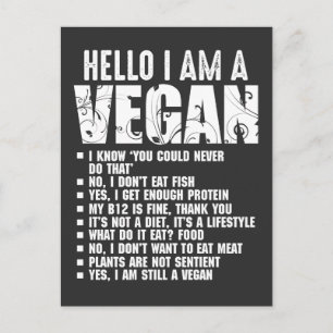 Carte Postale "Funny Pro Vegan Activisme Gym Athlete Veganism"