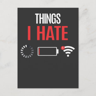 Carte Postale Funny Programmer Gamer Pas de batterie de connexio