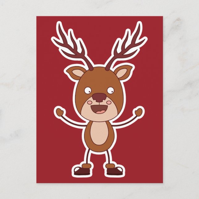 Carte postale Funny Reindeer (Devant)