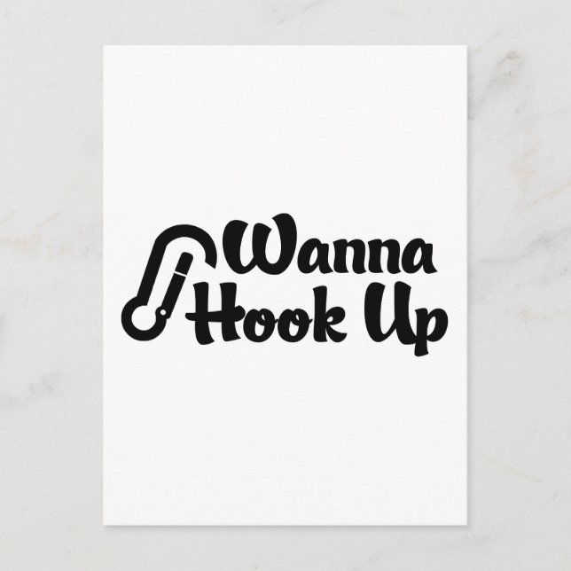 Carte Postale Funny Rock Escalade Wanna Hook Up (Devant)