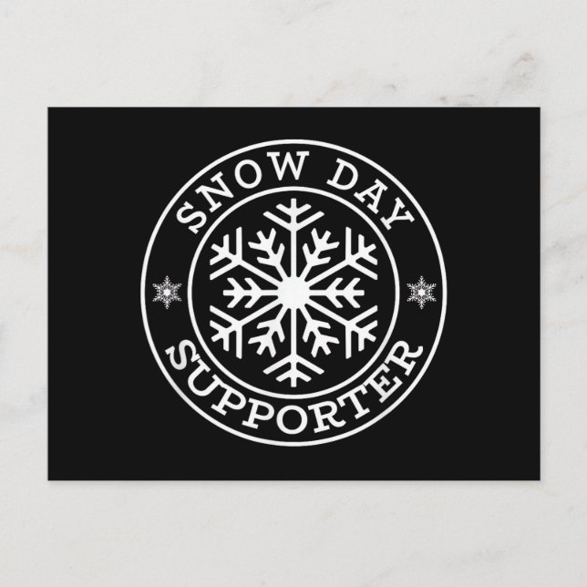 Carte Postale Funny Snow Day Supporter Enseignant Étudiant Winte (Devant)