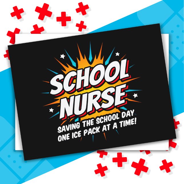 Carte Postale Funny Superhero École infirmière appréciation (Créateur téléchargé)