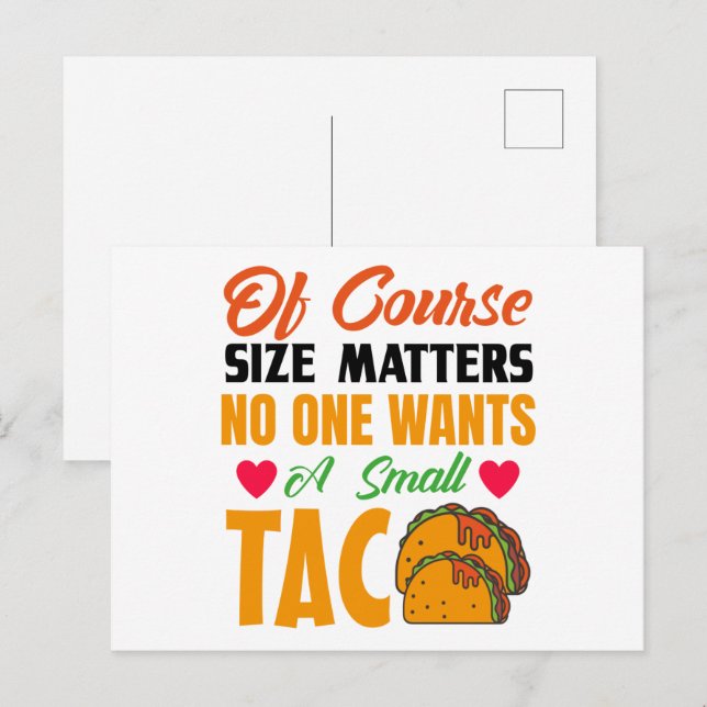 Carte postale Funny Taco (Devant / Derrière)