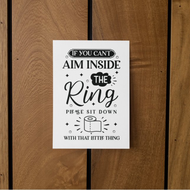 Carte Postale Funny Toilet Quote Sit Down If You Can’t Aim (Funny Toilet Quote Sit Down If You Can’t Aim Postcard)