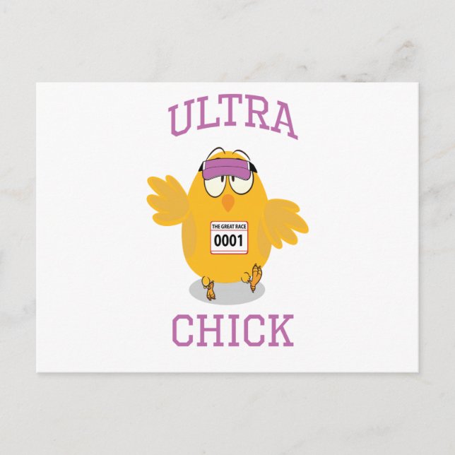 Carte Postale Funny Ultra Chick Runner (Devant)