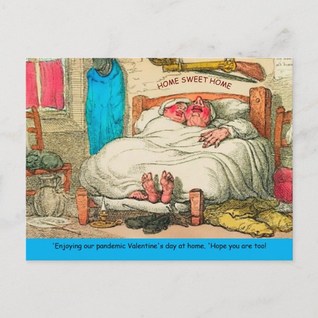 Carte Postale Funny Vieux gens dormir Pandemic Valentine alt cp (Devant)
