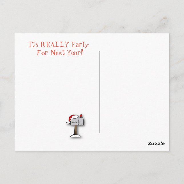 Carte Postale Funny Vintage Belated Santa PostCard (Dos)