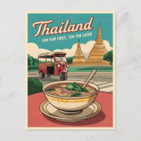 Funny Vintage voyage Thaïlande Humour Retro Graphi