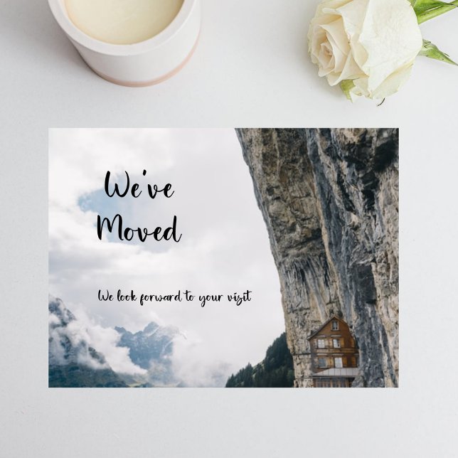 Carte Postale Funny Weve Déplacé Nouvelle Adresse Cliff House (Créateur téléchargé)