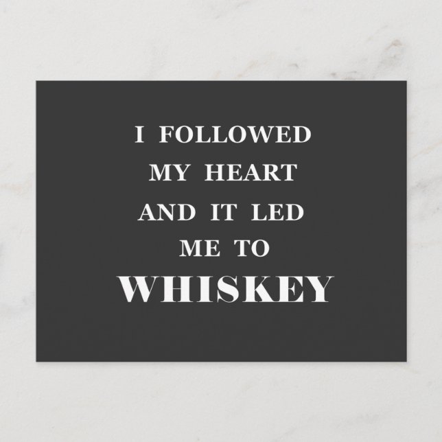 Carte Postale Funny whisky cite les paroles de whisky humour (Devant)