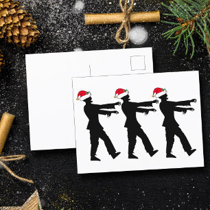 Carte Postale Funny Zombie Père Noël Noël