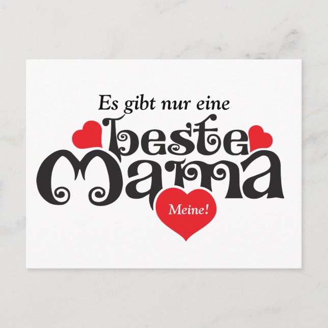 Carte Postale Für die beste Mama... (Devant)