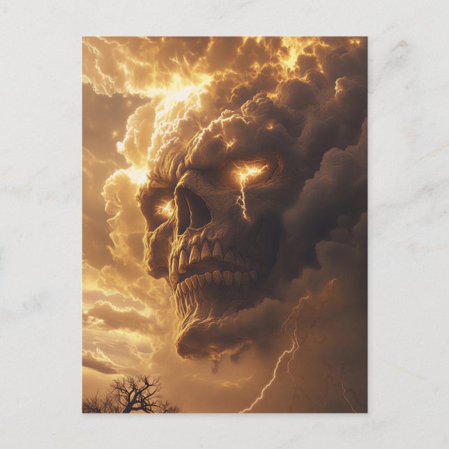 Carte Postale Fureur de la Tête de Mort de l'Orage (Devant)