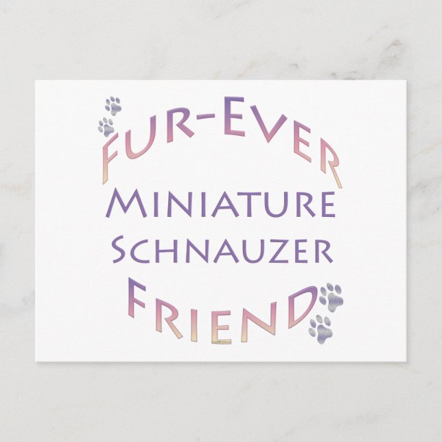 Carte Postale Furever de Schnauzer miniature (Devant)