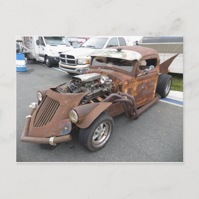 Carte Postale Fusée avec capot de bétail (Devant)