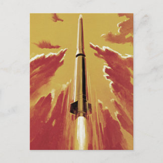 Carte Postale Fusée rétro de la fusée
