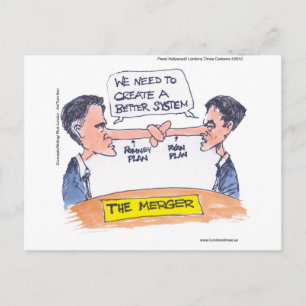 Carte Postale Fusion Romney Ryan Pinocchio Cadeaux drôles et T-s