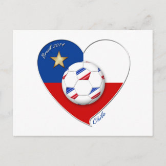 Carte Postale Fútbol "CHILE" 2014. Chilean national soccer team