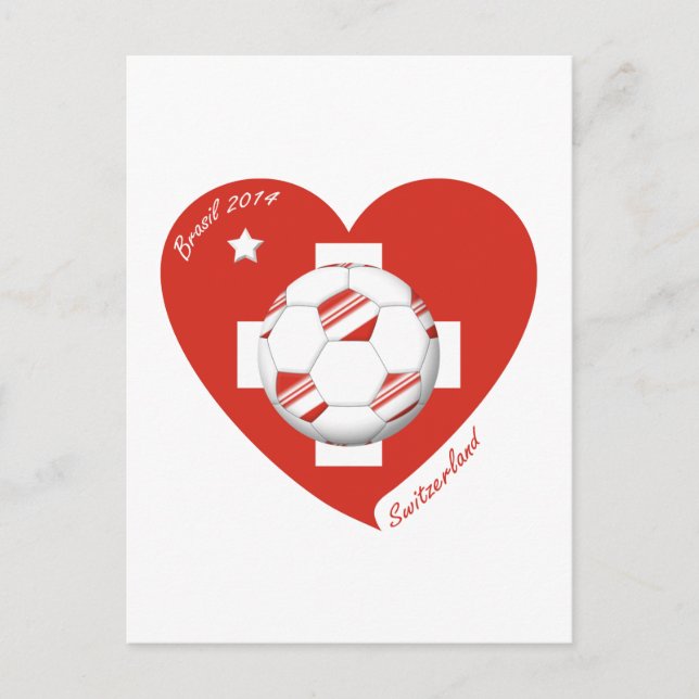 Carte Postale Fútbol Suiza SWITZERLAND Soccer National Team 2014 (Devant)