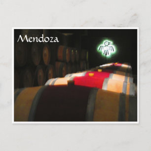 Carte Postale fûts rouges mendoza