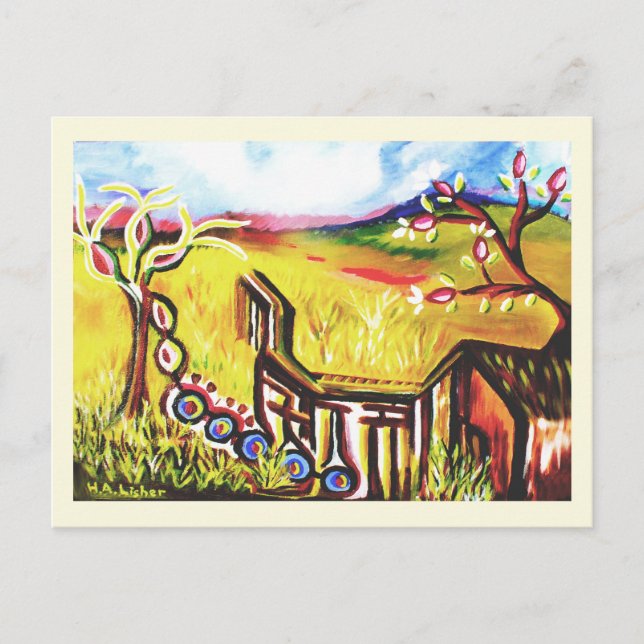 Carte Postale Futur été dans l'art de la campagne (Devant)