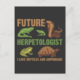 Carte Postale Futur Herpétologiste Reptile Amphibiens Fan Kid