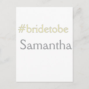 Carte Postale futur mariée hashtag enterrement de vie de jeune f