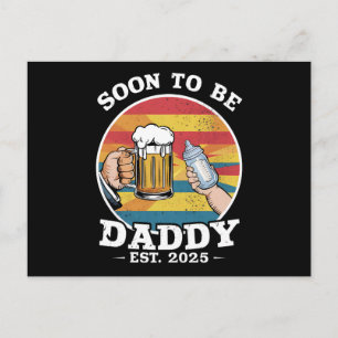 Carte Postale Futur Papa 2025 Premier Papa 2025 Rétro