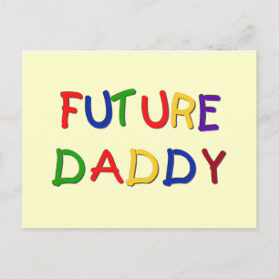Carte Postale Futur papa Couleurs primaires Tshirts et cadeaux