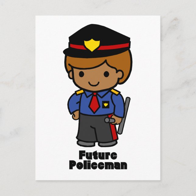 Carte Postale Futur policier - Garçon (Devant)